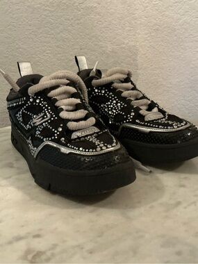 WATSON “GALA NIGHT” Black Rhinestone Embellished Sneakers Men Sz 7